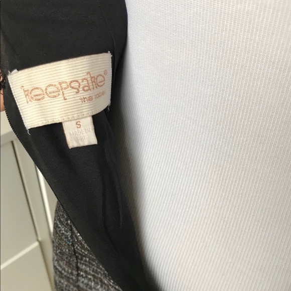 Keepsake the Label Black Grey Metallic Sleeveless Elegant Dress Size Small - Picture 2 of 8